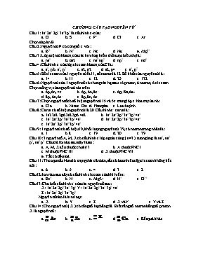 Hóa học 10 - Chương Cấu tạo nguyên tử